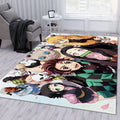 Demon Slayer Anime Characters V4 Teppich, Teppiche - Outdoor Teppich, Teppich Wohnzimmer, Küchenteppich, Kinderzimmer, Modern
