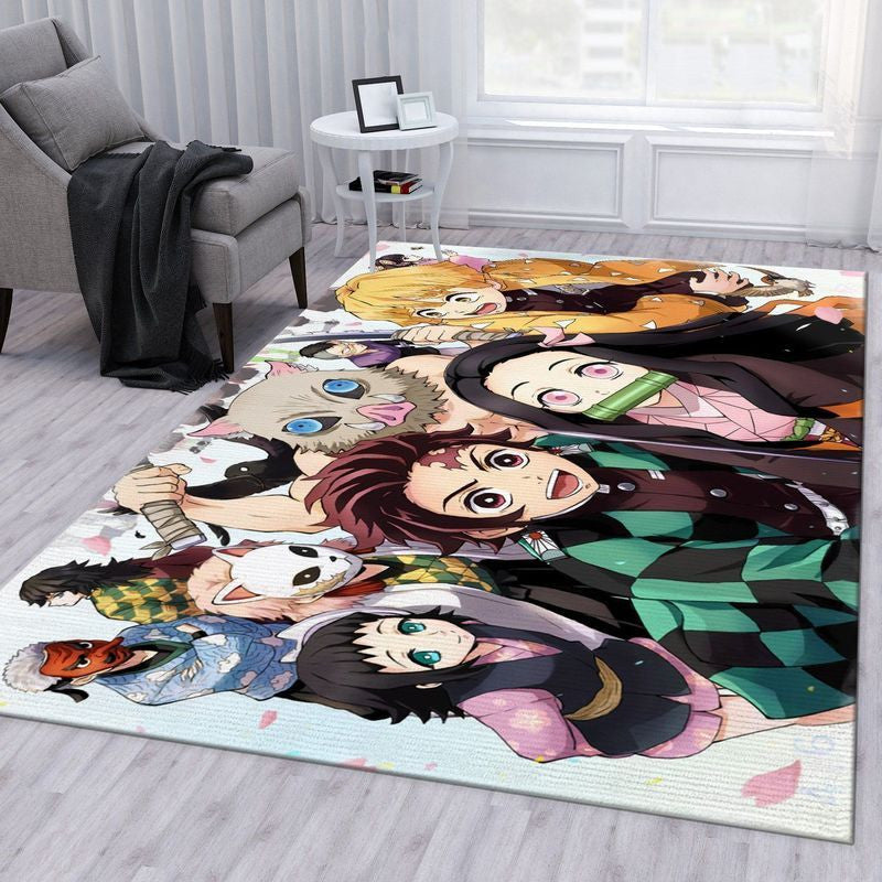 Demon Slayer Anime Characters V4 Teppich, Teppiche - Outdoor Teppich, Teppich Wohnzimmer, Küchenteppich, Kinderzimmer, Modern
