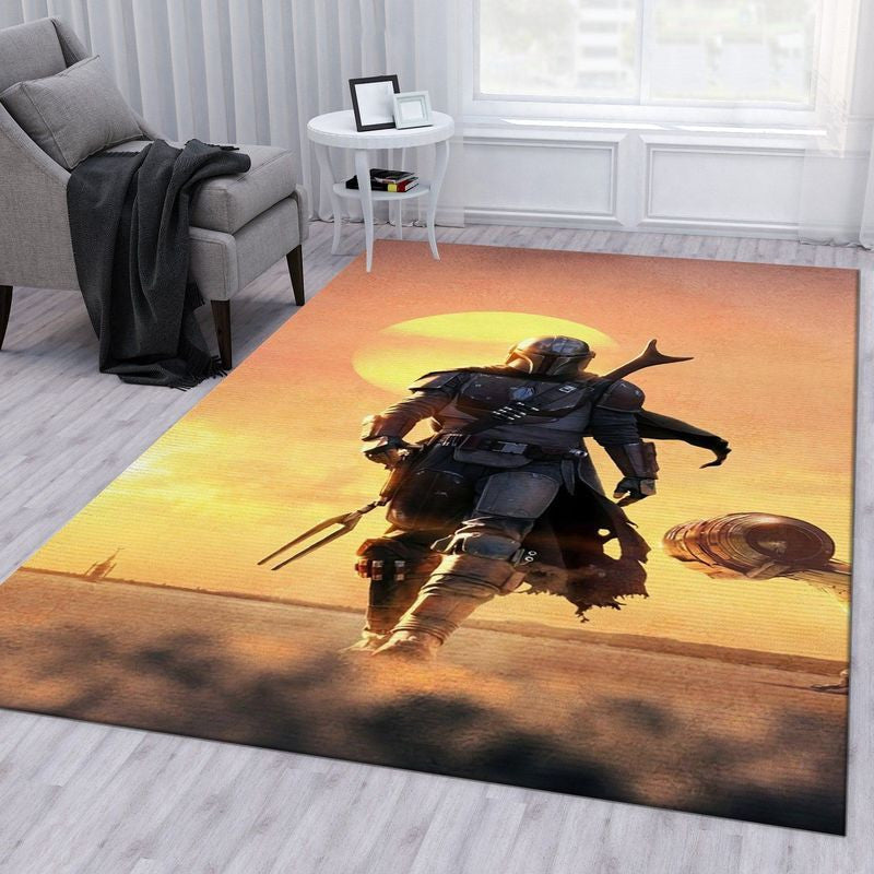Mandalorian Baby Yoda Star Wars 65 Teppich, Teppiche - Outdoor Teppich, Teppich Wohnzimmer, Küchenteppich, Kinderzimmer, Modern