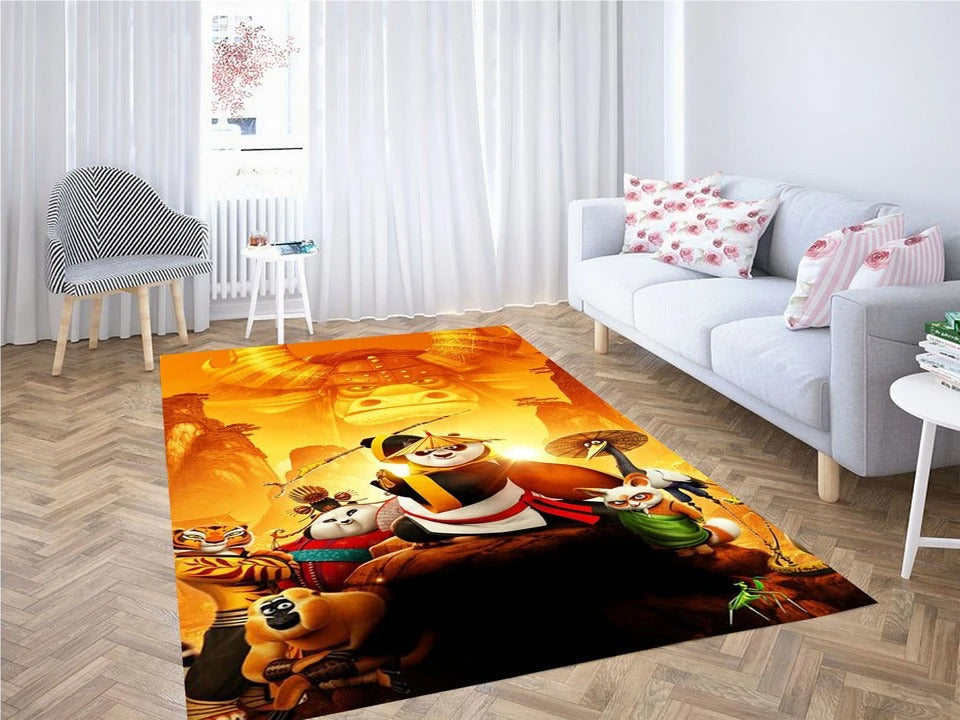 Kung Fu Panda 3 E Teppich, Teppiche - Outdoor Teppich, Teppich Wohnzimmer, Küchenteppich, Kinderzimmer, Modern