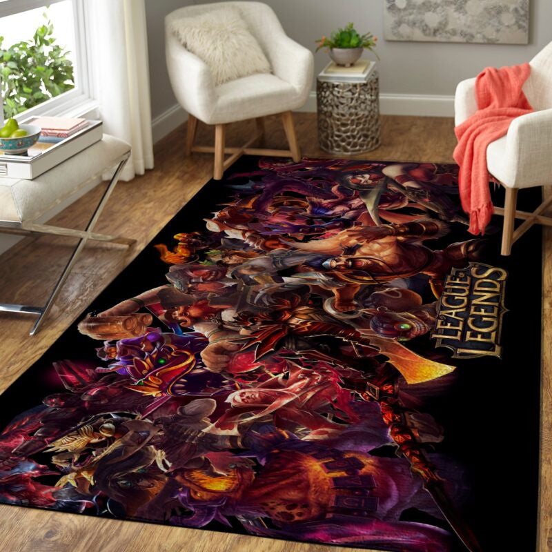 League Of Legends Charaktere Spiel Teppich, Teppiche - Outdoor Teppich, Teppich Wohnzimmer, Küchenteppich, Kinderzimmer, Modern