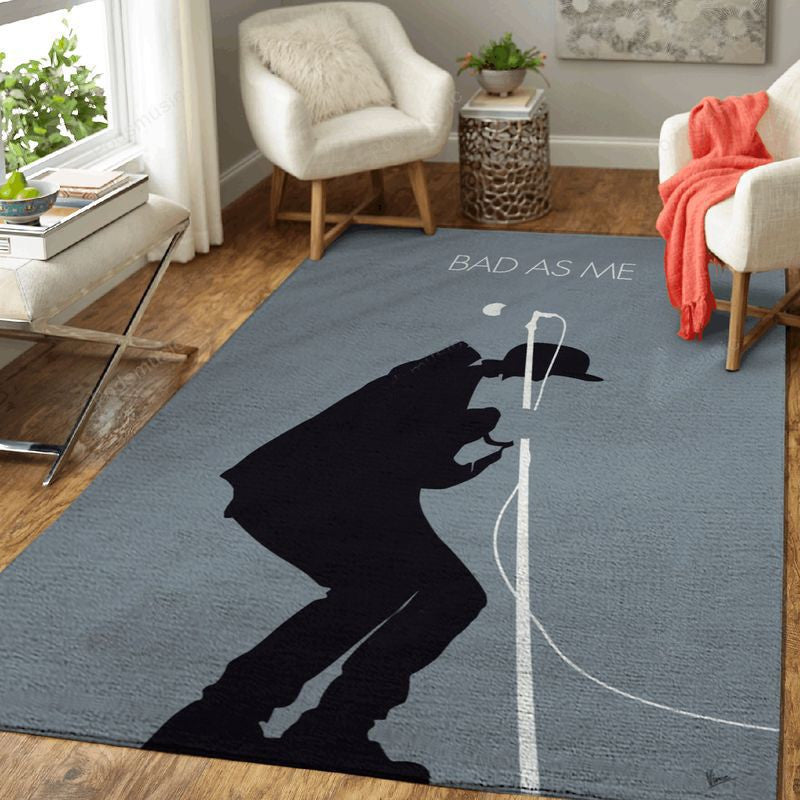 My Tom Waits Minimal Music Artwork Tom Waits Bad Minimal Music Artworks Art Teppich, Teppiche - Outdoor Teppich, Teppich Wohnzimmer, Küchenteppich, Kinderzimmer, Modern