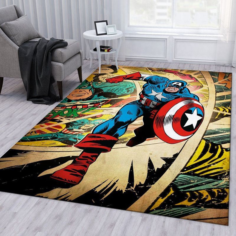 Marvel Captain America 3 Teppich, Teppiche - Outdoor Teppich, Teppich Wohnzimmer, Küchenteppich, Kinderzimmer, Modern