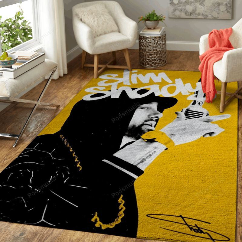 Music Rapper Eminem Music Legends Art Teppich, Teppiche - Outdoor Teppich, Teppich Wohnzimmer, Küchenteppich, Kinderzimmer, Modern