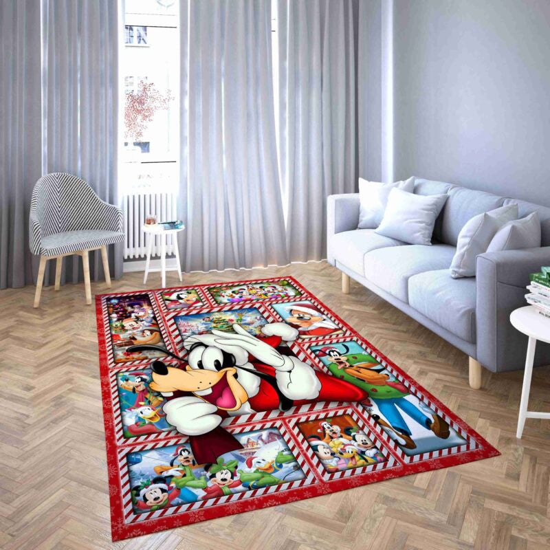 Disney Christmas Karikatur Charaktere In Einem Bild Teppich, Teppiche - Outdoor Teppich, Teppich Wohnzimmer, Küchenteppich, Kinderzimmer, Modern