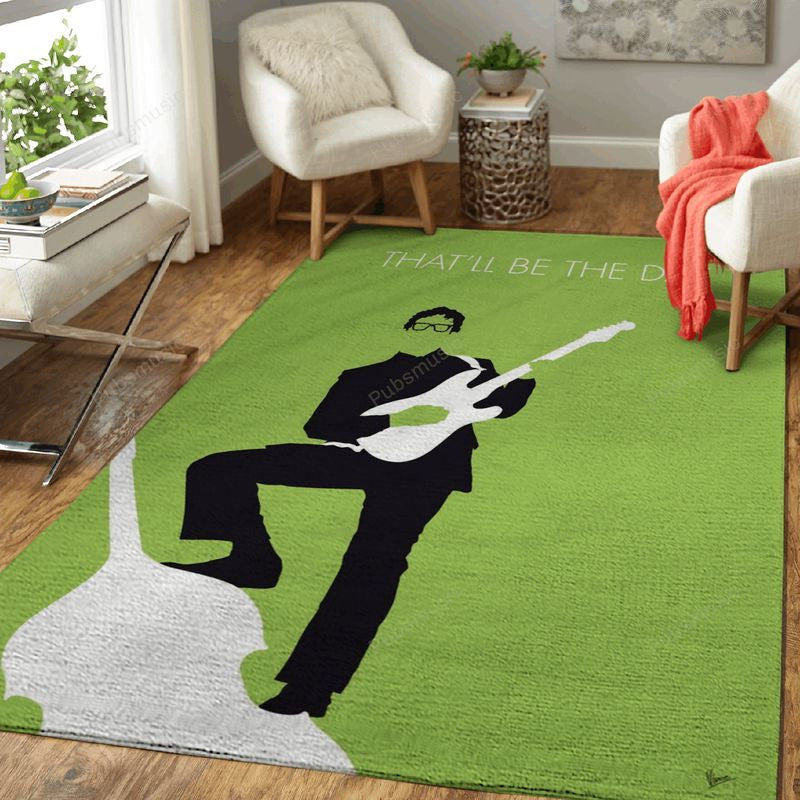 My Buddy Holly Minimal Music Artwork Thatll Be T Minimal Music Artworks Art Teppich, Teppiche - Outdoor Teppich, Teppich Wohnzimmer, Küchenteppich, Kinderzimmer, Modern