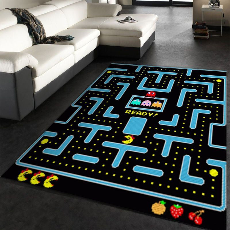 Pacman Gaming 5 Teppich, Teppiche - Outdoor Teppich, Teppich Wohnzimmer, Küchenteppich, Kinderzimmer, Modern