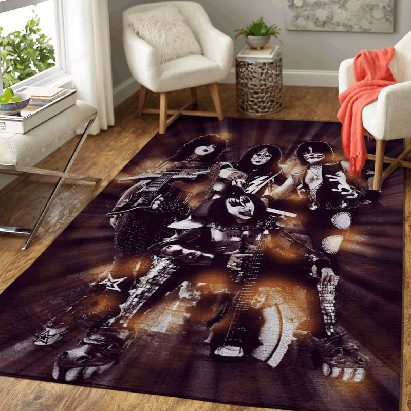 Kiss Band Music Art Teppich, Teppiche - Outdoor Teppich, Teppich Wohnzimmer, Küchenteppich, Kinderzimmer, Modern