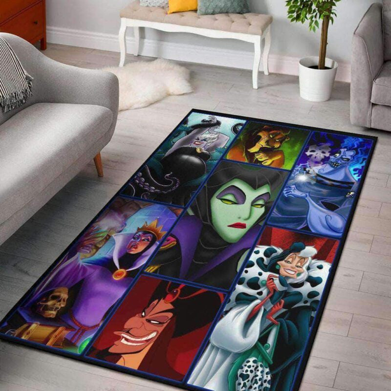 Disney Villains1002 Teppich, Teppiche - Outdoor Teppich, Teppich Wohnzimmer, Küchenteppich, Kinderzimmer, Modern