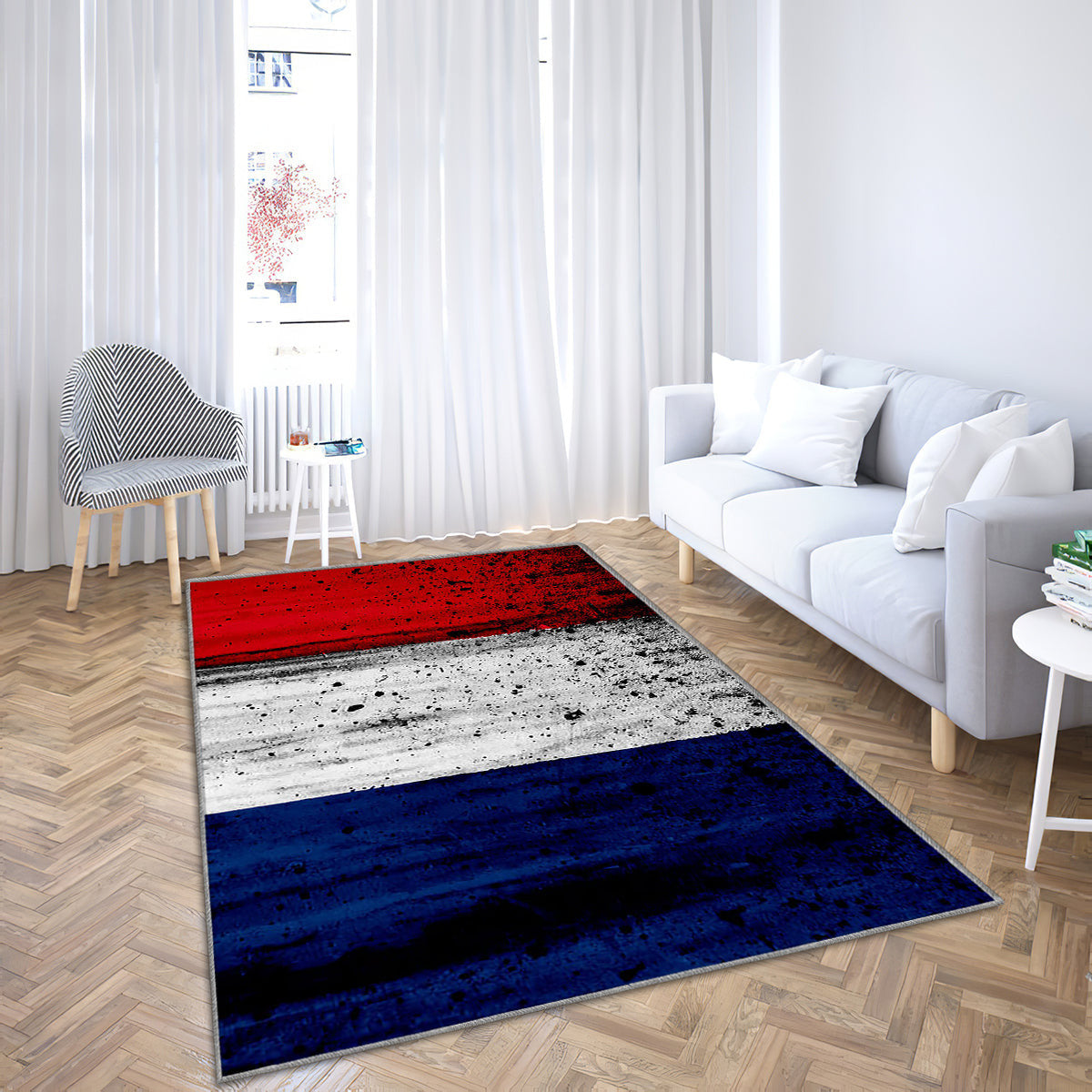 Flag Of France Grunge Teppich, Teppiche - Steinstruktur Outdoor Teppich, Teppich Wohnzimmer, Küchenteppich, Kinderzimmer, Modern