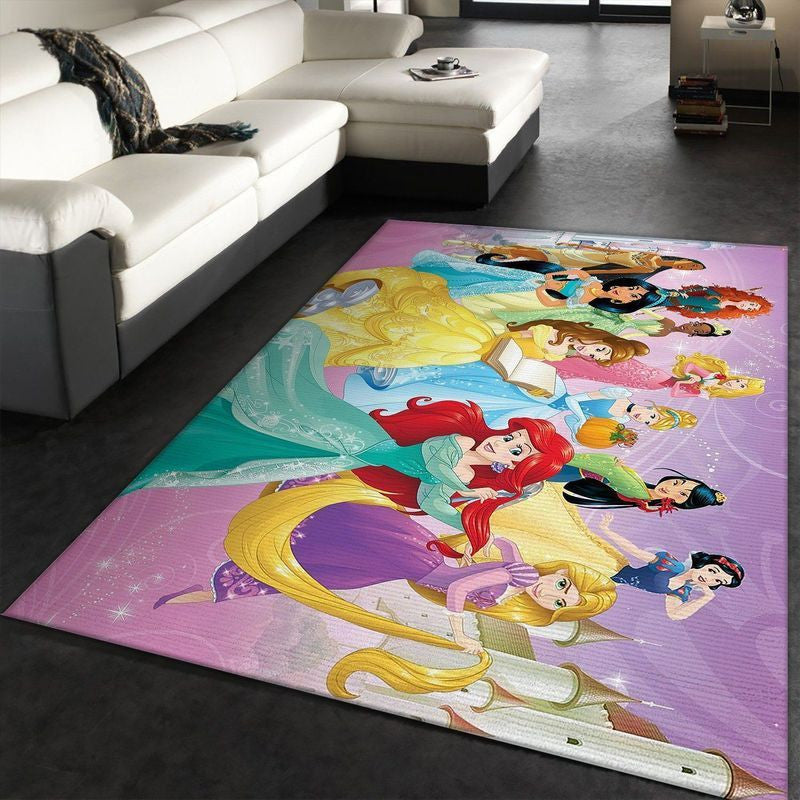 Disney Princess 21001 Teppich, Teppiche - Outdoor Teppich, Teppich Wohnzimmer, Küchenteppich, Kinderzimmer, Modern