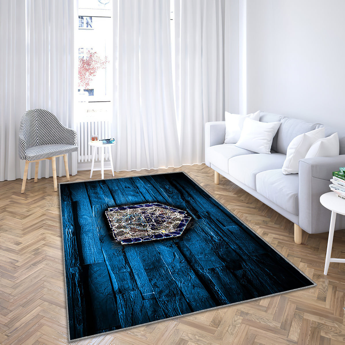 Preston North End Fc Teppich, Teppiche - Blau Aus Holz Outdoor Teppich, Teppich Wohnzimmer, Küchenteppich, Kinderzimmer, Modern