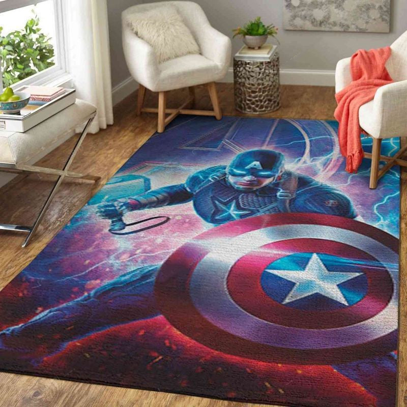 Marvel Captain America 18 Teppich, Teppiche - Outdoor Teppich, Teppich Wohnzimmer, Küchenteppich, Kinderzimmer, Modern