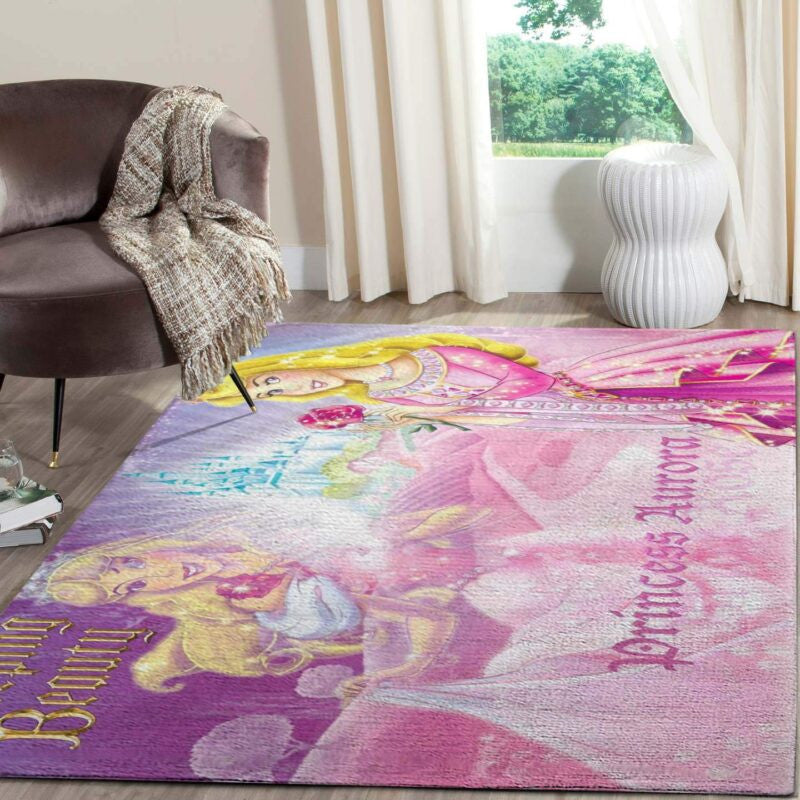 Aurora Disney Familie Teppich, Teppiche - Outdoor Teppich, Teppich Wohnzimmer, Küchenteppich, Kinderzimmer, Modern