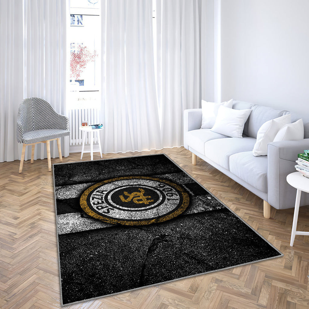 Spezia Fc Teppich, Teppiche - Schwarzer Stein Outdoor Teppich, Teppich Wohnzimmer, Küchenteppich, Kinderzimmer, Modern