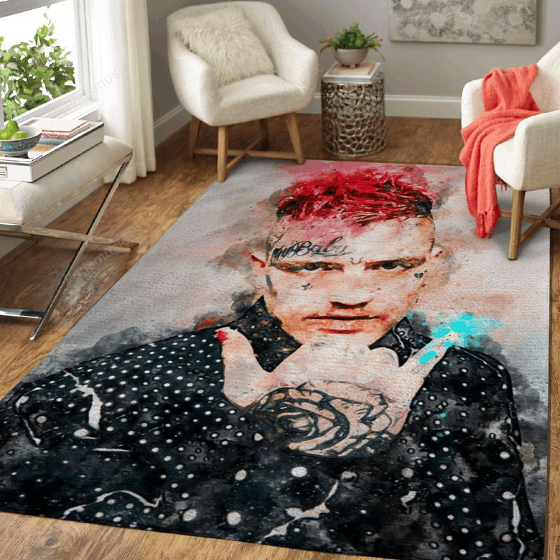 Lil Peep Print On Metal Music Art Teppich, Teppiche - Outdoor Teppich, Teppich Wohnzimmer, Küchenteppich, Kinderzimmer, Modern