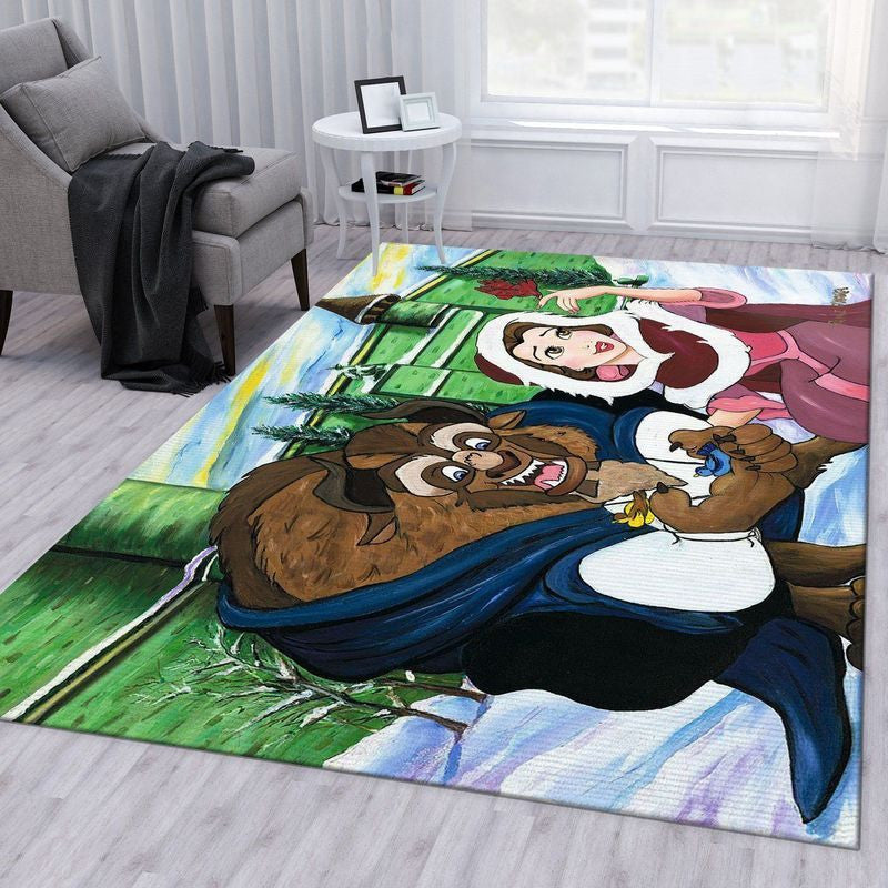 Beauty And The Beast Something Sweet Disney Teppich, Teppiche - Outdoor Teppich, Teppich Wohnzimmer, Küchenteppich, Kinderzimmer, Modern