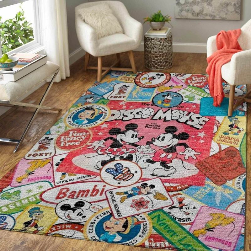 Mickey Mouse Disney 54 Teppich, Teppiche - Outdoor Teppich, Teppich Wohnzimmer, Küchenteppich, Kinderzimmer, Modern