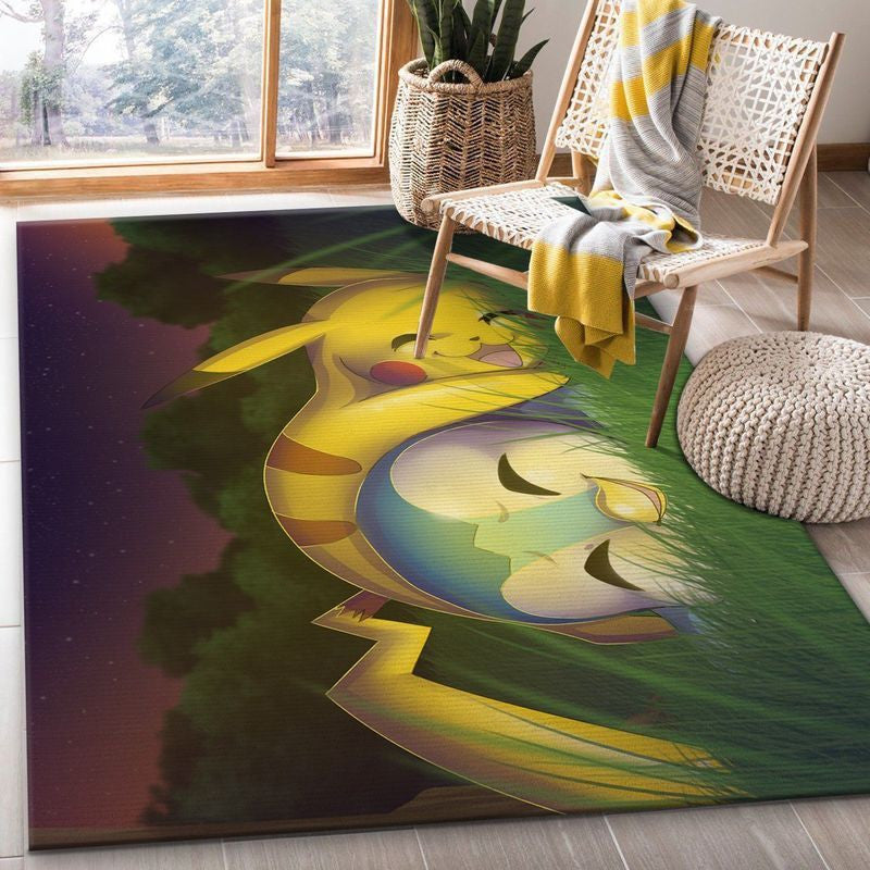 Pikachu Pochama Pokemon Anime Teppich, Teppiche - Outdoor Teppich, Teppich Wohnzimmer, Küchenteppich, Kinderzimmer, Modern
