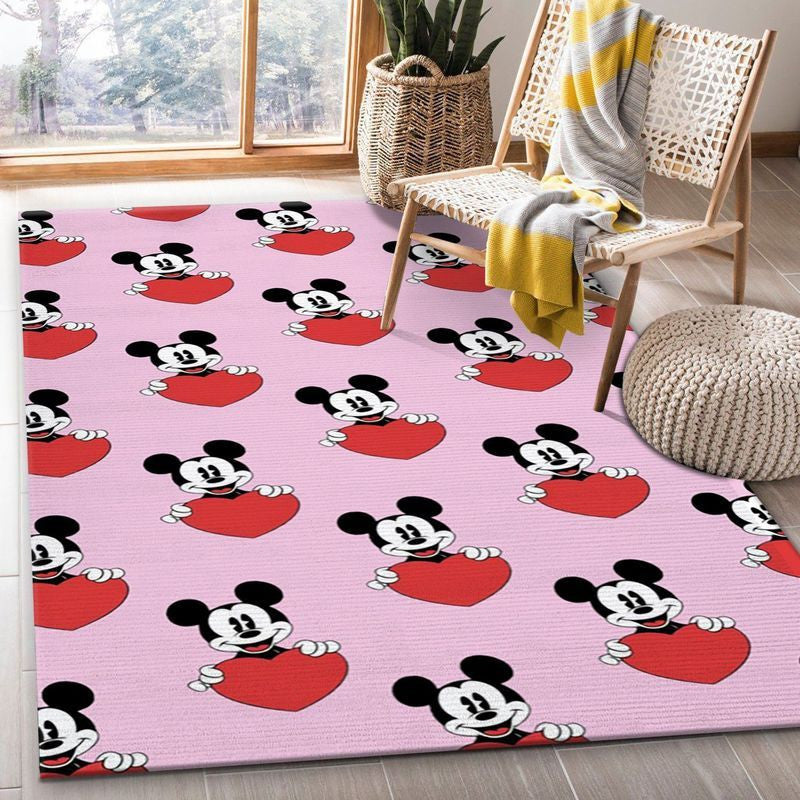 Freetoedit Mickeymouse Pink Red Movie Teppich, Teppiche - Outdoor Teppich, Teppich Wohnzimmer, Küchenteppich, Kinderzimmer, Modern