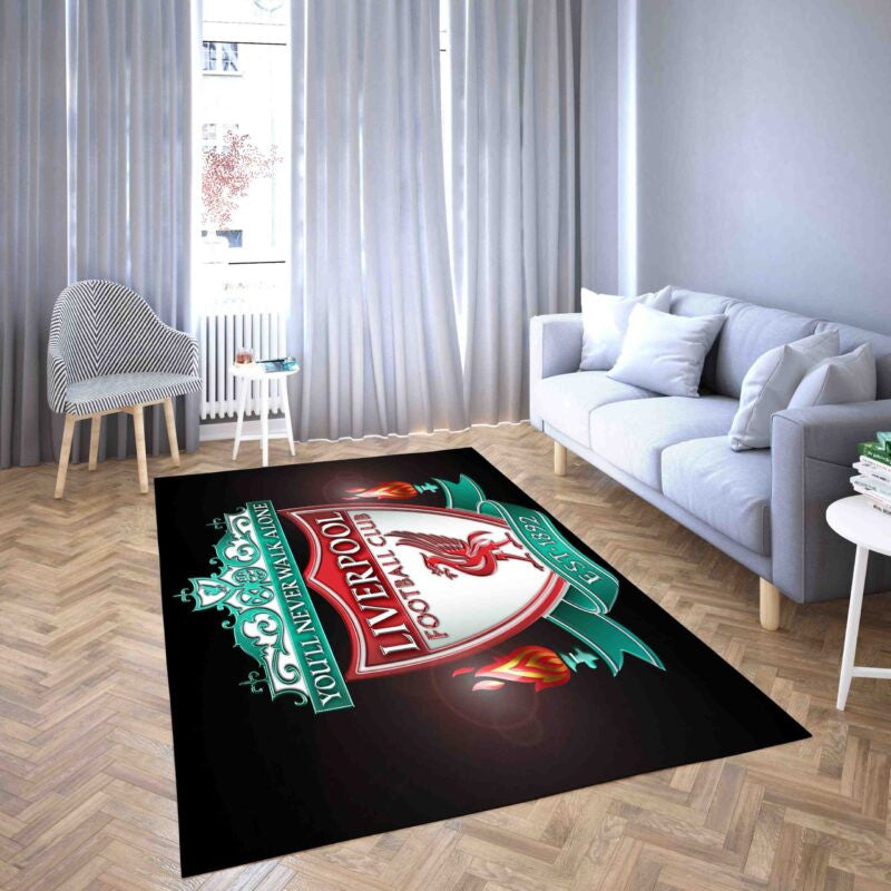 Fc Liverpool Logo Premier League Fußballverein 7 Teppich, Teppiche - Outdoor Teppich, Teppich Wohnzimmer, Küchenteppich, Kinderzimmer, Modern