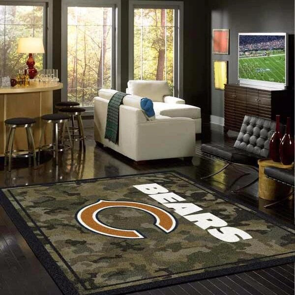 Chicago Bears Camo Teppich, Teppiche - Outdoor Teppich, Teppich Wohnzimmer, Küchenteppich, Kinderzimmer, Modern