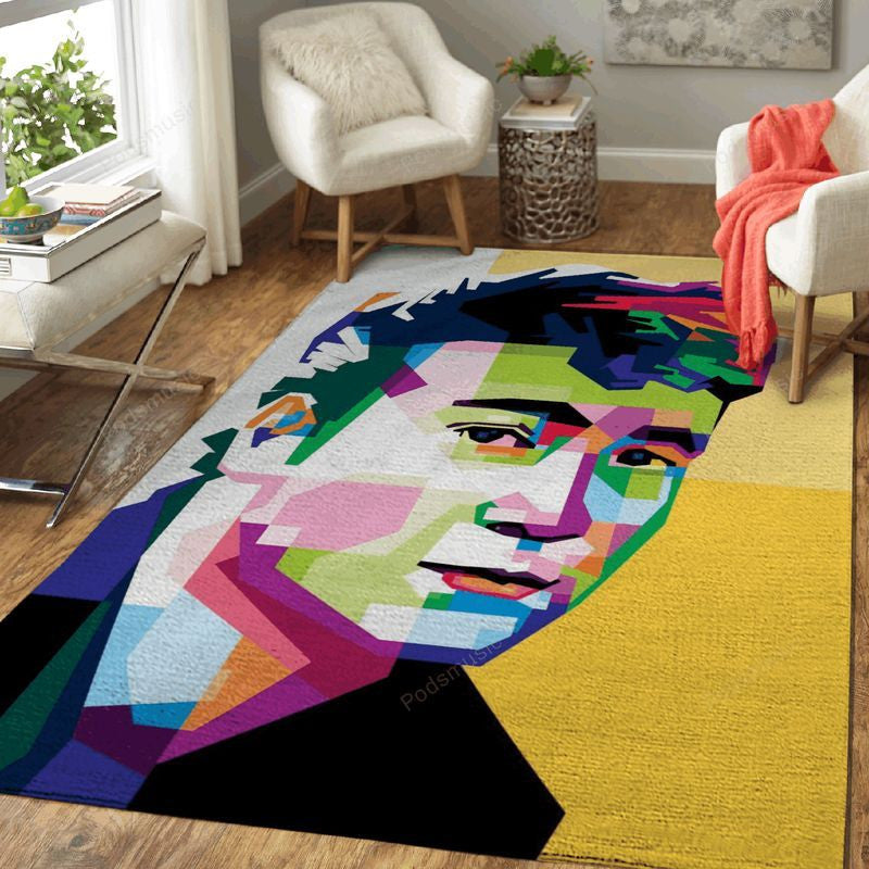 John Lennon In Wrap Music Art Teppich, Teppiche - Outdoor Teppich, Teppich Wohnzimmer, Küchenteppich, Kinderzimmer, Modern