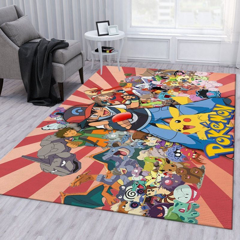 Pokemon All Anime Teppich, Teppiche - Outdoor Teppich, Teppich Wohnzimmer, Küchenteppich, Kinderzimmer, Modern