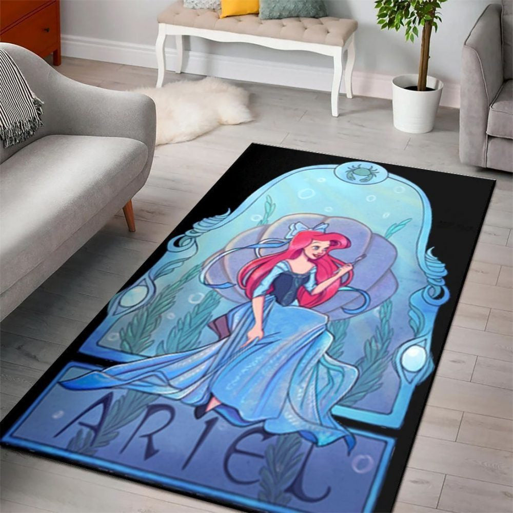 Ariel Disney Princess Characters Disney Movies 7 Teppich, Teppiche - Outdoor Teppich, Teppich Wohnzimmer, Küchenteppich, Kinderzimmer, Modern