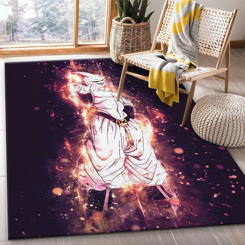 Anime Majin Buu Aura Pink Teppich, Teppiche - Outdoor Teppich, Teppich Wohnzimmer, Küchenteppich, Kinderzimmer, Modern