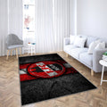 Koln Fc Grunge Teppich, Teppiche - Schwarzer Stein Outdoor Teppich, Teppich Wohnzimmer, Küchenteppich, Kinderzimmer, Modern