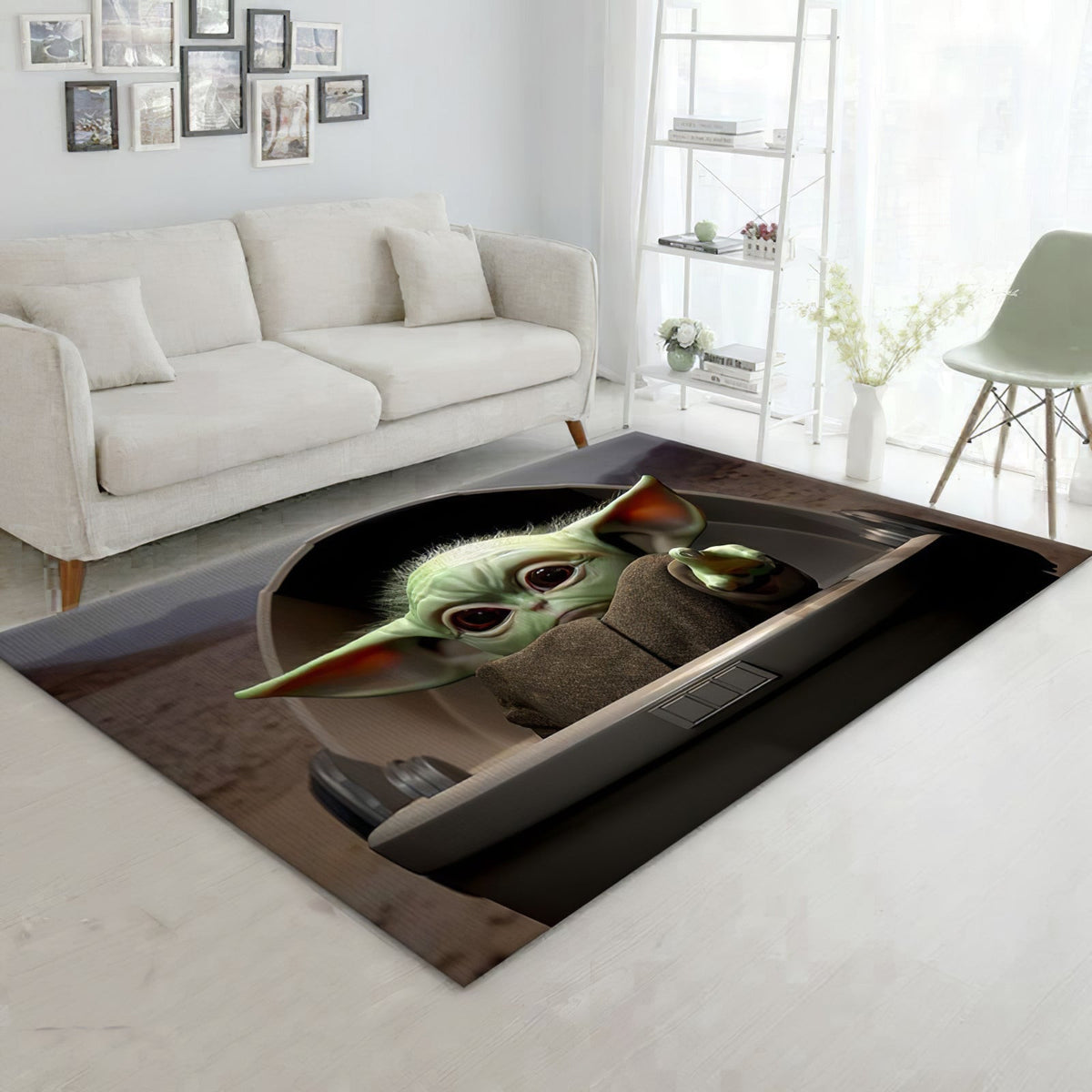 Mandalorian Baby Yoda Star Wars 87 Teppich, Teppiche - Outdoor Teppich, Teppich Wohnzimmer, Küchenteppich, Kinderzimmer, Modern
