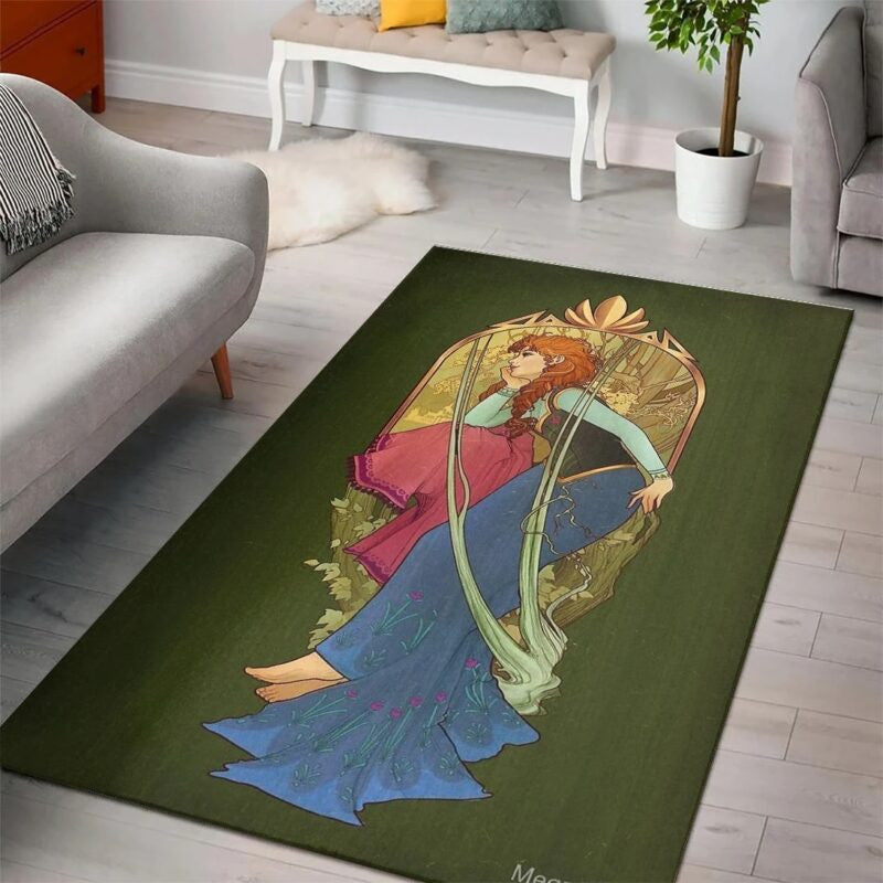 Anna Disney Prinzessin Filmee Teppich, Teppiche - Outdoor Teppich, Teppich Wohnzimmer, Küchenteppich, Kinderzimmer, Modern