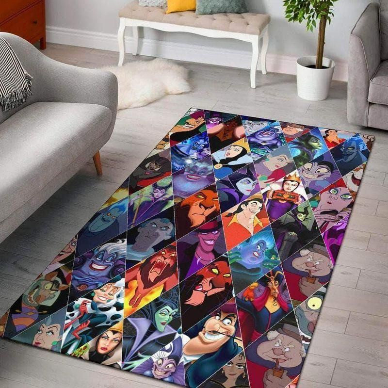 Disney Villains 21001 Teppich, Teppiche - Outdoor Teppich, Teppich Wohnzimmer, Küchenteppich, Kinderzimmer, Modern