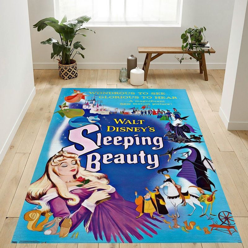 Disney Sleeping Beauty Teppich, Teppiche - Outdoor Teppich, Teppich Wohnzimmer, Küchenteppich, Kinderzimmer, Modern