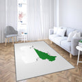 Saxony Map Silhouette Teppich, Teppiche - 3D-Flagge Von Sachsen Outdoor Teppich, Teppich Wohnzimmer, Küchenteppich, Kinderzimmer, Modern