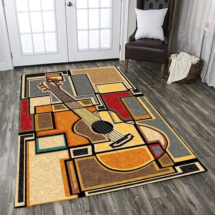 Gitarrenkunst Teppich, Teppiche - Outdoor Teppich, Teppich Wohnzimmer, Küchenteppich, Kinderzimmer, Modern