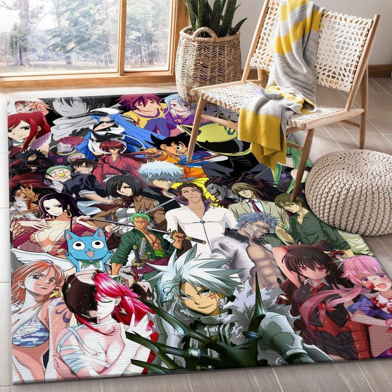 All Characters Anime Manga Crossover 1 Teppich, Teppiche - Outdoor Teppich, Teppich Wohnzimmer, Küchenteppich, Kinderzimmer, Modern