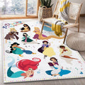 Disney Princess Family 1 Teppich, Teppiche - Outdoor Teppich, Teppich Wohnzimmer, Küchenteppich, Kinderzimmer, Modern