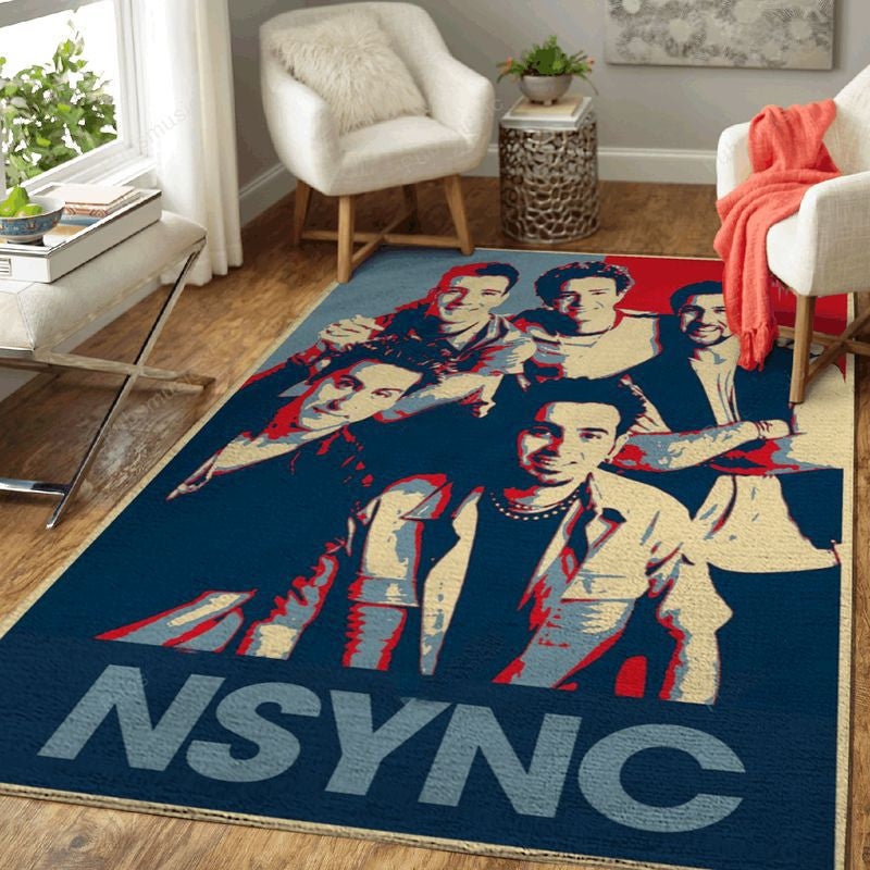 Nsync Pop Music Art Teppich, Teppiche - Outdoor Teppich, Teppich Wohnzimmer, Küchenteppich, Kinderzimmer, Modern