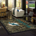 Miami Dolphins Camo  Teppich, Teppiche - Outdoor Teppich, Teppich Wohnzimmer, Küchenteppich, Kinderzimmer, Modern