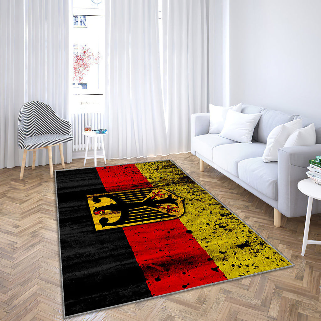 German Flag Grunge Teppich, Teppiche - Flagge Von Deutschland Outdoor Teppich, Teppich Wohnzimmer, Küchenteppich, Kinderzimmer, Modern