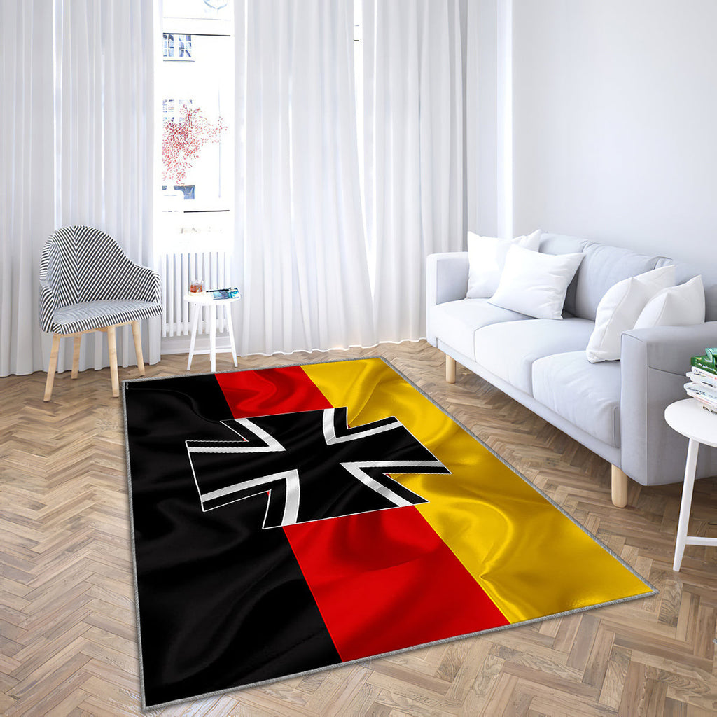 Bundeswehr-Flagge Teppich, Teppiche – Deutschland Outdoor-Teppich, Wohnzimmerteppich, Küchenteppich, Kinderzimmer, Modern