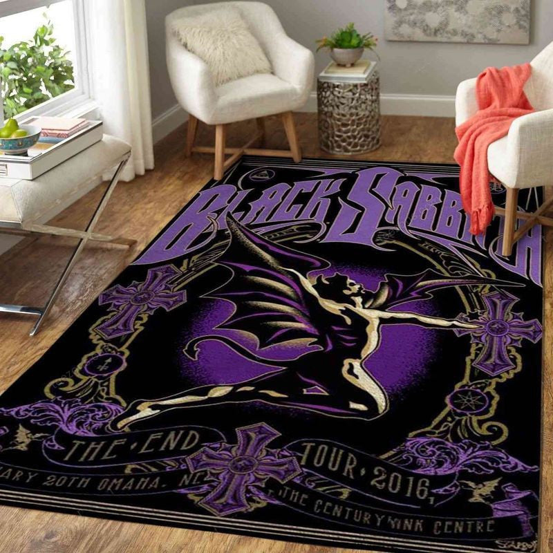 Black Sabbath Music Band 3 Teppich, Teppiche - Outdoor Teppich, Teppich Wohnzimmer, Küchenteppich, Kinderzimmer, Modern