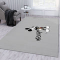 Illustration Mickey Mouse Minimalism Logo Cartoon Disney Teppich, Teppiche - Outdoor Teppich, Teppich Wohnzimmer, Küchenteppich, Kinderzimmer, Modern