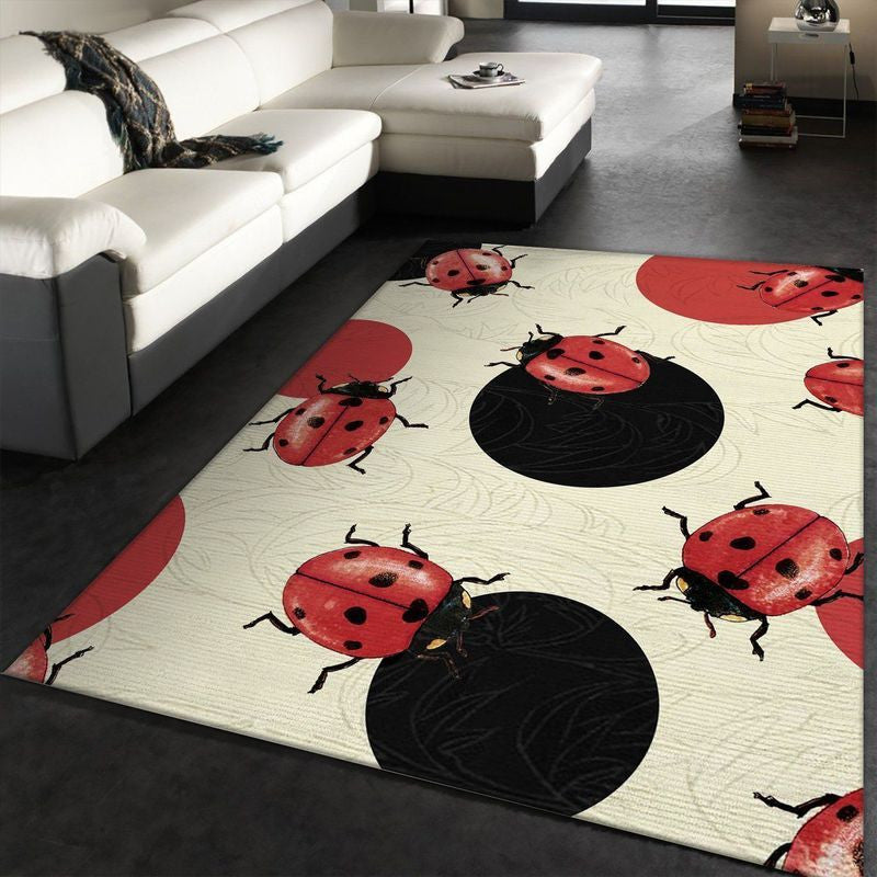 Ladibird Polka Teppich, Teppiche - Outdoor Teppich, Teppich Wohnzimmer, Küchenteppich, Kinderzimmer, Modern