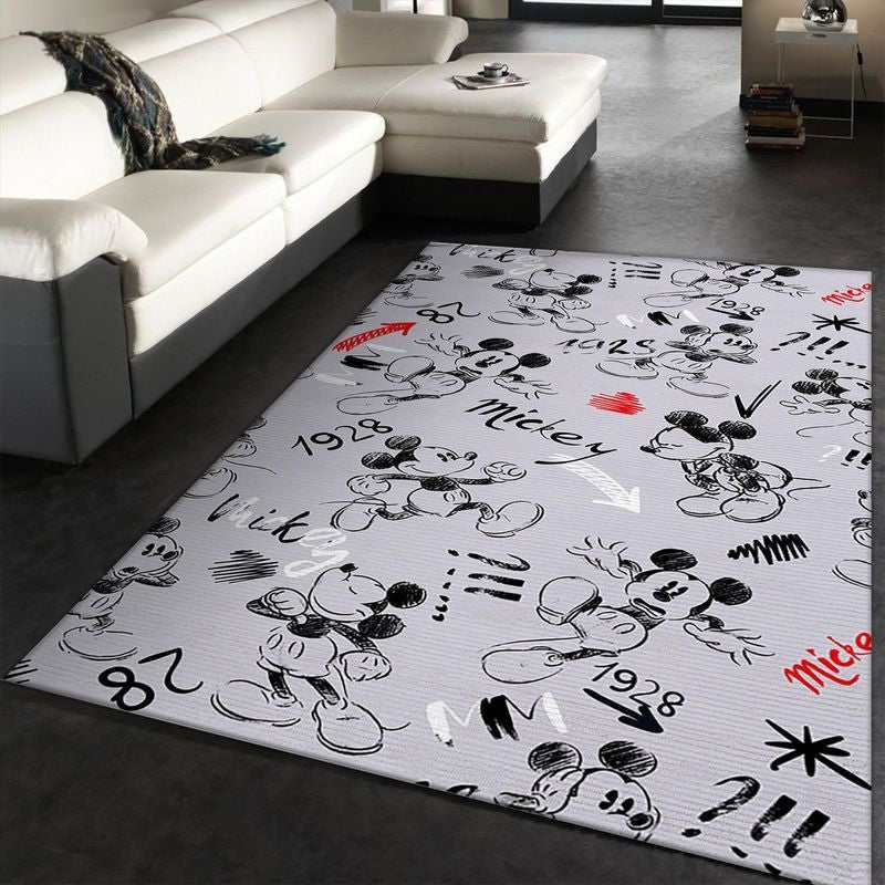 Celebrating 90 Years Of Mickey Mouse Movie Teppich, Teppiche - Outdoor Teppich, Teppich Wohnzimmer, Küchenteppich, Kinderzimmer, Modern