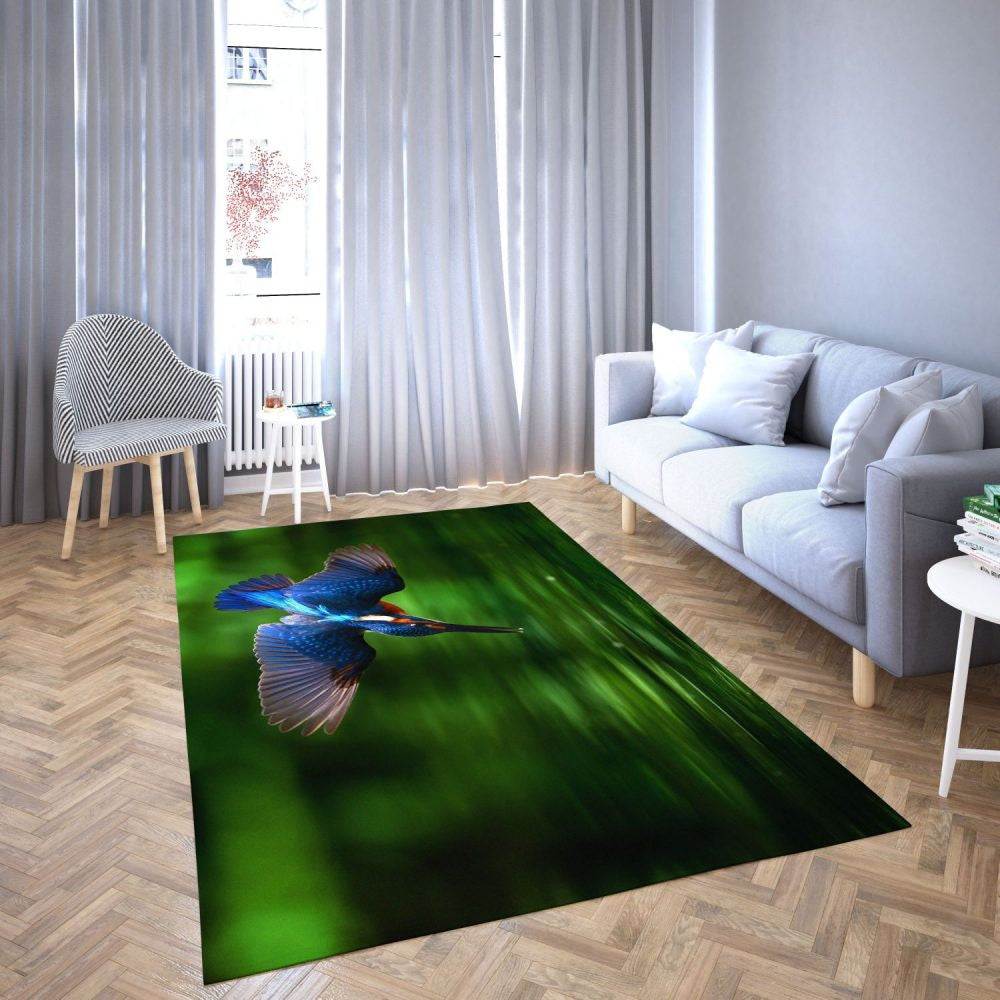 Eisvogel Eilt Zur Jagd Teppich, Teppiche - Outdoor Teppich, Teppich Wohnzimmer, Küchenteppich, Kinderzimmer, Modern