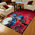 Drum Blue Set Teppich, Teppiche - Outdoor Teppich, Teppich Wohnzimmer, Küchenteppich, Kinderzimmer, Modern