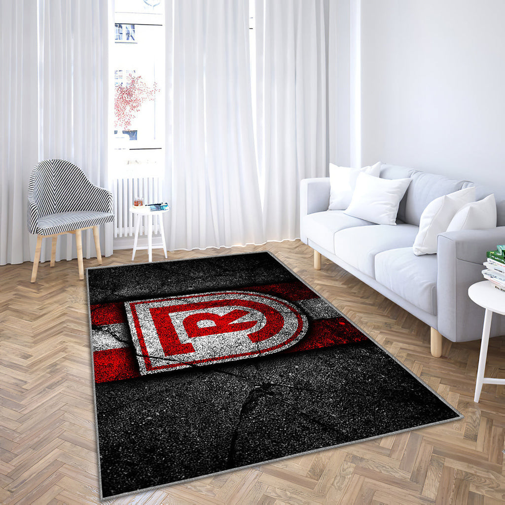 Jahn Regensburg Fc Grunge Teppich, Teppiche - Schwarzer Stein Outdoor Teppich, Teppich Wohnzimmer, Küchenteppich, Kinderzimmer, Modern